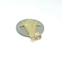 Load image into Gallery viewer, 10k yellow Gold Freemason Masonic Pendant charm fine gift religious jewelry 1.8g
