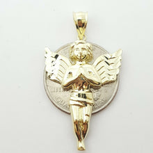 Load image into Gallery viewer, New 10k yellow Gold full body angel Pendant charm fine gift jewelry unisex 3.2g
