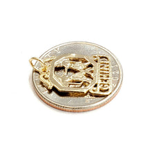 Load image into Gallery viewer, New 14k yellow Gold Gemini zodiac sign astrology Pendant charm fine jewelry 1.3g

