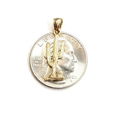 Load image into Gallery viewer, New 14k yellow solid Gold 3D saguaro cactus Pendant charm gift fine jewelry 1.4g
