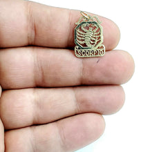 Load image into Gallery viewer, 14k yellow Gold scorpion zodiac sign astrology Pendant charm fine jewelry 1.3g
