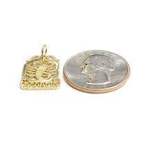 Load image into Gallery viewer, 14k yellow Gold scorpion zodiac sign astrology Pendant charm fine jewelry 1.3g

