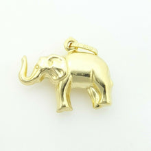 Load image into Gallery viewer, 14k yellow Gold hollow elephant 3D Pendant charm fine gift jewelry lucky 1.9g
