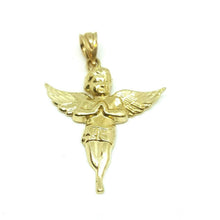 Load image into Gallery viewer, 14k yellow Gold full body angel Pendant charm unisex gift fine jewelry love 4g
