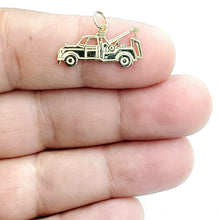 Load image into Gallery viewer, New 14k yellow Gold tow truck car Pendant charm gift fine jewelry 1g
