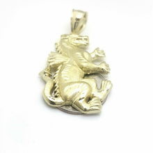 Load image into Gallery viewer, 10k yellow gold dragon full body pendant/charm gift fine jewelry for men 6.6g
