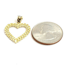 Load image into Gallery viewer, New 10k yellow gold heart pendant charm love Amor fine gift women jewelry 1.1g
