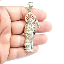 Load image into Gallery viewer, 10k yellow gold Santa Muerte holy death Pendant fine gift jewelry unisex 8.8g
