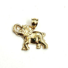 Load image into Gallery viewer, 14k yellow Gold elephant Pendant charm unisex fine gift good luck jewelry 1.3g
