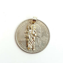 Load image into Gallery viewer, 10k yellow gold tiny saint Jude juda pendant fine religious gift jewelry 0.6g

