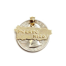 Load image into Gallery viewer, New 14k yellow gold Puerto Rico outline map pendant charm fine gift jewelry 2g
