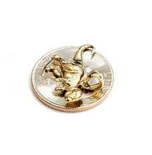 Load image into Gallery viewer, 14k yellow Gold Dinosaur Full body animal Jurassic Pendant charm jewelry 1.4g
