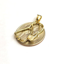 Load image into Gallery viewer, 14K Yellow Gold 3D medical stethoscope doctor nurse Pendant Fine Jewelry 2.2g
