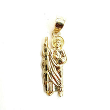 Load image into Gallery viewer, 10k yellow gold tiny saint Jude juda pendant fine religious gift jewelry 0.6g
