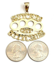 Load image into Gallery viewer, New 10k yellow Gold SNITCHES GET STITCHES word Pendant diamond cut jewelry 10.2g
