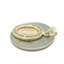 Load image into Gallery viewer, 14k gold oval virgin Mary Guadalupe pendant charm religious gift jewelry 1.3g
