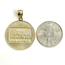 Load image into Gallery viewer, New 10k yellow gold last supper pendant charm fine gift religions jewelry 3.9g
