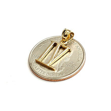 Load image into Gallery viewer, New 14KT Yellow Gold Solid Roman number 4 Pendant charm gift Fine Jewelry 1.2g
