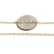 Load image into Gallery viewer, 14K tri color Gold Valentino Chain Necklace fine jewelry unisex 2.5mm 22" 4.8g
