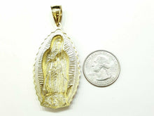 Load image into Gallery viewer, 10k gold virgin Mary Guadalupe pendant charm gift fine religious jewelry 8.3g
