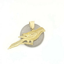 Load image into Gallery viewer, New 14k yellow Gold parrot bird Pendant charm gift fine jewelry unisex 3.6g
