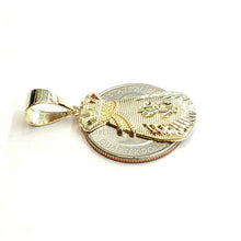 Load image into Gallery viewer, 14k yellow gold dollar sign money bag lucky pendant charm gift fine jewelry 2.8g
