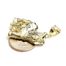 Load image into Gallery viewer, 10k yellow Gold bulldog full body Pendant charm diamond cut fine jewelry 6.5g
