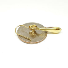 Load image into Gallery viewer, New 14k 3 color Gold Hollow eye drop Earrings for female fine gift jewelry 1.8g
