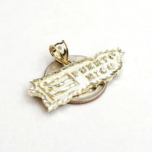 Load image into Gallery viewer, New 10k yellow gold Puerto Rico outline map pendant charm gift fine jewelry 3.6g
