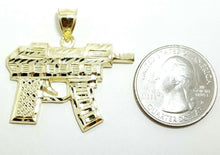 Load image into Gallery viewer, 10k yellow solid Gold automatic machine gun Pendant charm fine gift jewelry 4.9g
