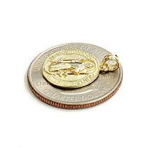 Load image into Gallery viewer, New 10k yellow gold round saint benedict san Benito pendant jewelry 0.58" 1.6g
