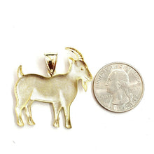 Load image into Gallery viewer, New 10k yellow Gold Goat Pendant charm diamond cut animal fine gift jewelry 4.5g
