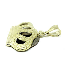 Load image into Gallery viewer, 10k yellow gold crown pendant charm fine jewelry gift necklace diamond cut 4.8g
