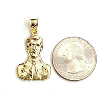 Load image into Gallery viewer, 10k yellow gold Jesus Malverde Narco saint Sinaloa pendant charm fine gift 2.4g
