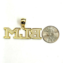 Load image into Gallery viewer, New 10k yellow gold BLM black lives matter pendant charm fine gift unisex 6.3g
