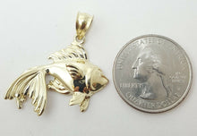 Load image into Gallery viewer, 10k yellow Gold fish Pisces zodiac Pendant charm fine gift jewelry unisex 3.9g
