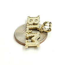 Load image into Gallery viewer, New 10k yellow gold BLM black lives matter pendant charm fine gift unisex 2.5g
