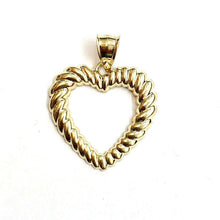 Load image into Gallery viewer, New 10k yellow gold heart pendant charm love amor fine gift women jewelry 2.4g
