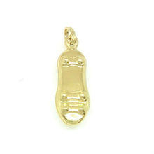 Load image into Gallery viewer, 14KT Yellow Gold Hollow 3D Classic Soccer Shoe Charm Pendant Fine Jewelry 1.5g
