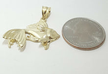 Load image into Gallery viewer, 10k yellow Gold fish Pisces zodiac Pendant charm fine gift jewelry unisex 3.9g
