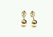 Load image into Gallery viewer, New 14k yellow Gold 4mm hollow ball earrings screw back fine gift jewelry
