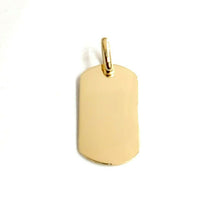 Load image into Gallery viewer, New 14k yellow Gold solid tiny dog tag name tag Pendant charm shiny jewelry 2.3g
