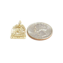 Load image into Gallery viewer, 14k yellow Gold Aquarius zodiac sign astrology Pendant charm fine jewelry 1.4g
