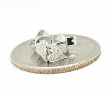 Load image into Gallery viewer, 14k white Gold 0.05Ct Round Diamonds heart stud Earrings Push Back Fastening
