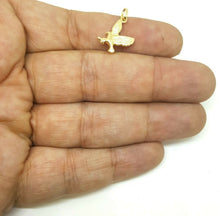 Load image into Gallery viewer, 14k yellow Gold 3D hollow eagle Pendant charm gift for her him fine jewelry 0.9g

