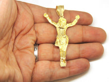 Load image into Gallery viewer, 10k two tone gold Jesus full body religious gift for him her pendant charm 4.6g
