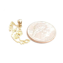 Load image into Gallery viewer, 14k yellow gold Mexico outline map pendant charm gift fine jewelry unisex 1.2g
