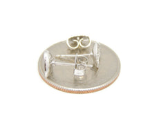 Load image into Gallery viewer, New 14k white Gold 0.22Ct Round Diamonds heart stud Earrings Push Back Fastening
