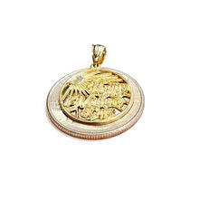 Load image into Gallery viewer, New 14k yellow Gold happy Mothers day round Pendant 0.72" gift fine jewelry 1.9g

