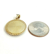 Load image into Gallery viewer, 10k yellow gold round Jesus face head pendant charm religious jewelry 0.97" 4.3g
